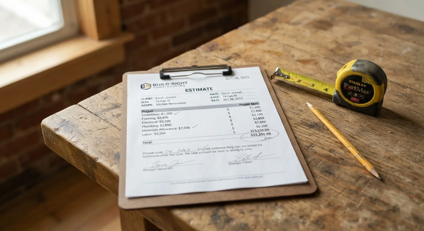 How to Read a Home Repair Estimate Without Getting Lost